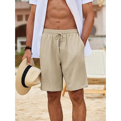 COOFANDY Casual Shorts for Men 9" Regular Fit Beach Summer Shorts Lightweight Walking Shorts