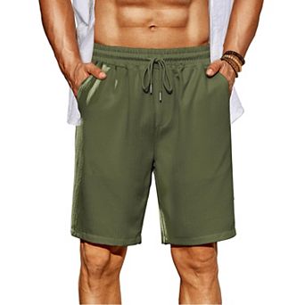 COOFANDY Casual Shorts for Men 9" Regular Fit Beach Summer Shorts Lightweight Walking Shorts
