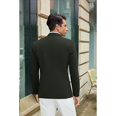 COOFANDY Men' Blazer Slim Fit Casual Sports Coat Notched Lapel One Buttons Suit Jackets