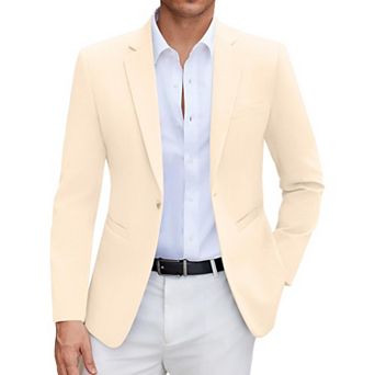 COOFANDY Men' Blazer Slim Fit Casual Sports Coat Notched Lapel One Buttons Suit Jackets