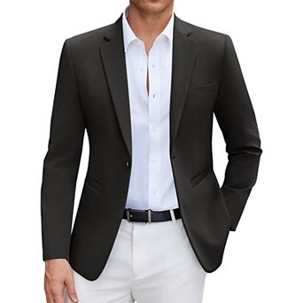 COOFANDY Men' Blazer Slim Fit Casual Sports Coat Notched Lapel One Buttons Suit Jackets
