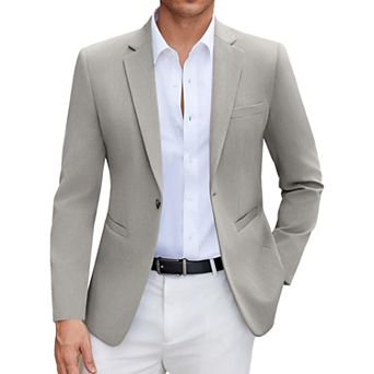 COOFANDY Men' Blazer Slim Fit Casual Sports Coat Notched Lapel One Buttons Suit Jackets