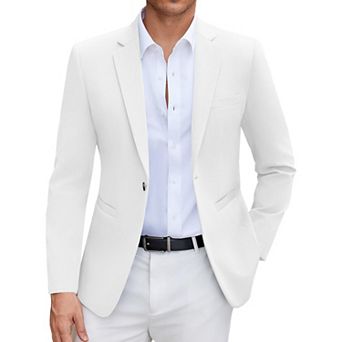 COOFANDY Men' Blazer Slim Fit Casual Sports Coat Notched Lapel One Buttons Suit Jackets