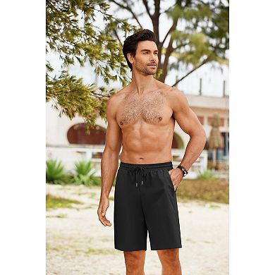 COOFANDY Men' Hawaiian Beach Shorts Elastic Waist Drawstring Lightweight Summer Casual Shorts