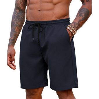 COOFANDY Men' Hawaiian Beach Shorts Elastic Waist Drawstring Lightweight Summer Casual Shorts