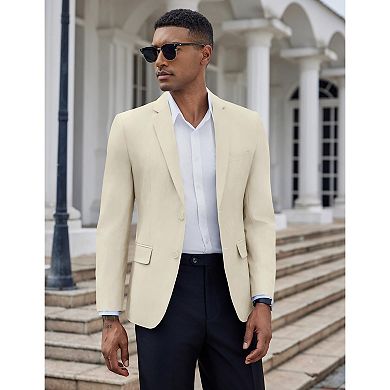 COOFANDY Mens Casual Blazer Slim Fit Formal Business Suit Jacket Two Button Lightweight