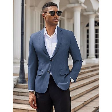 COOFANDY Mens Casual Blazer Slim Fit Formal Business Suit Jacket Two Button Lightweight