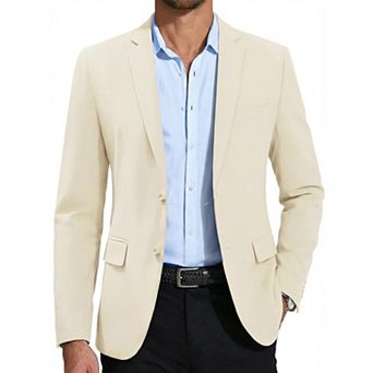 COOFANDY Mens Casual Blazer Slim Fit Formal Business Suit Jacket Two Button Lightweight