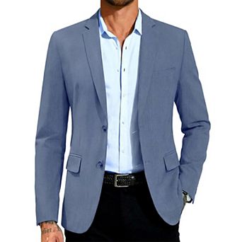 COOFANDY Mens Casual Blazer Slim Fit Formal Business Suit Jacket Two Button Lightweight