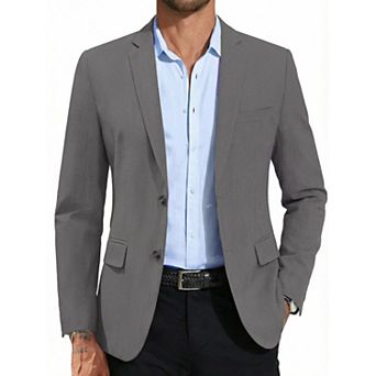 COOFANDY Mens Casual Blazer Slim Fit Formal Business Suit Jacket Two Button Lightweight