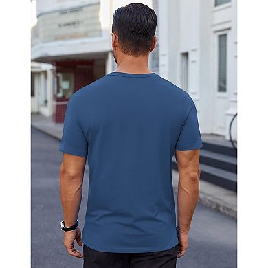 COOFANDY Men' Cotton T-Shirt Short Sleeve Crew Neck Tee Shirts Casual Solid Basic Tops