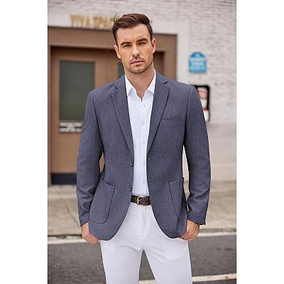 sachin and babi light blue dress COOFANDY Men' Casual Blazer Two Button Sport Coats Lightweight Printed  Lining Suit Jacket