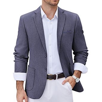 COOFANDY Men' Casual Blazer Two Button Sport Coats Lightweight Printed Lining Suit Jacket