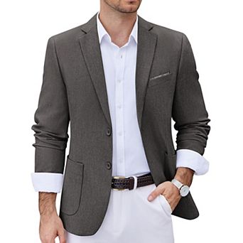 COOFANDY Men' Casual Blazer Two Button Sport Coats Lightweight Printed Lining Suit Jacket