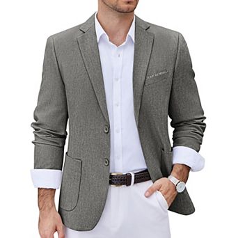 COOFANDY Men' Casual Blazer Two Button Sport Coats Lightweight Printed Lining Suit Jacket