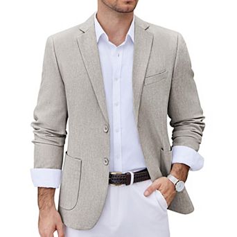 COOFANDY Men' Casual Blazer Two Button Sport Coats Lightweight Printed Lining Suit Jacket