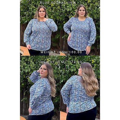 Zeagoo Women's Plus Size Long Sleeve Pleated Dressy Casual Business Blouse
