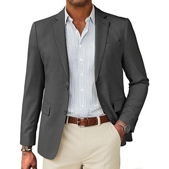 COOFANDY Mens Linen Casual Blazer Slim Fit Sport Coat Two Button Summer Suit Jacket Lightweight