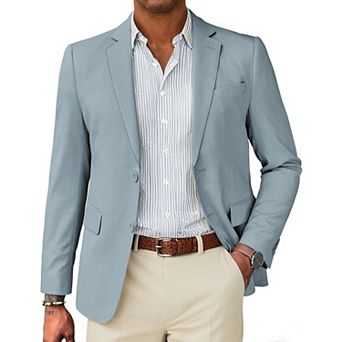 COOFANDY Mens Linen Casual Blazer Slim Fit Sport Coat Two Button Summer Suit Jacket Lightweight