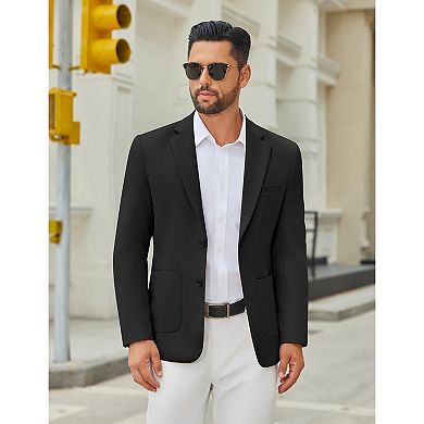 COOFANDY Men' Casual Blazer Jacket Slim Fit Two Button Suit Jackets Lightweight Knit Sport Coat