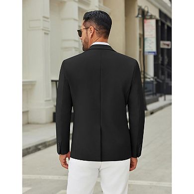 COOFANDY Men' Casual Blazer Jacket Slim Fit Two Button Suit Jackets Lightweight Knit Sport Coat