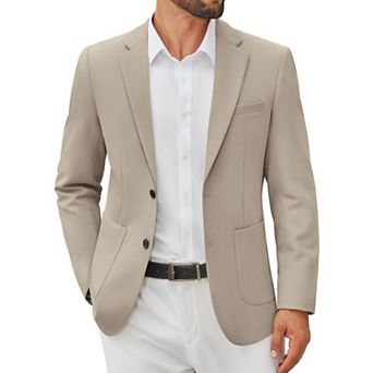 COOFANDY Men' Casual Blazer Jacket Slim Fit Two Button Suit Jackets Lightweight Knit Sport Coat