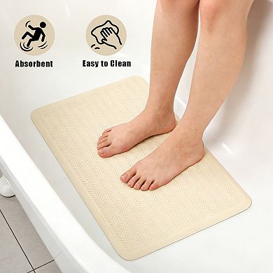 Non Slip Upcycled Natural Rubber Bath Mat, Safe and Eco-Friendly for All Ages