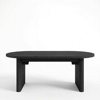 Oval Dining Table for 6-8 People, Solid Long Wood Kitchen Table, Double Pedestal Base