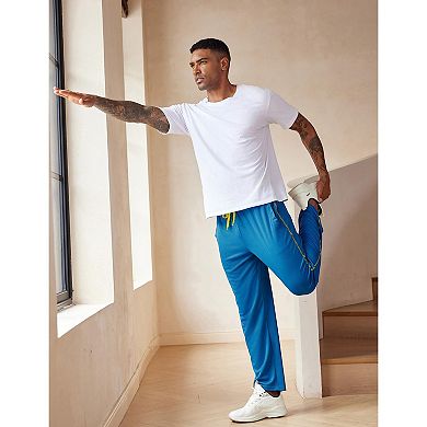 COOFANDY Mens Athletic Workout Pants Open Bottom Sweatpants Mesh Gym Pants for Runnning