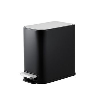 5 L Trash Can with Lid, Stainless Steel Small Waste Bin with Step Pedal & Inner Bucket, Soft Close