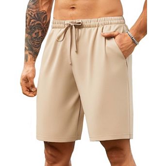 COOFANDY Men' Shorts Casual Strech Drawstring Shorts Elastic Wasit Summer Shorts with Pockets