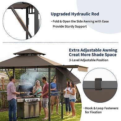 Durable Canopy Shelter for Outdoor Patio Grill Gazebo for Backyard BBQ, Weather