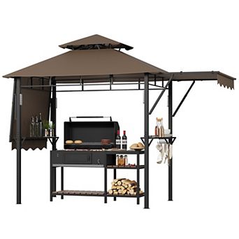Durable Canopy Shelter for Outdoor Patio Grill Gazebo for Backyard BBQ, Weather