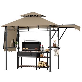 Durable Canopy Shelter for Outdoor Patio Grill Gazebo for Backyard BBQ, Weather