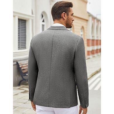 COOFANDY Men' Linen Blazer Casual Lightweight Two Button Sport Coats Formal Business Suit Jacket