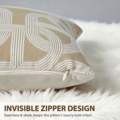 20"x12" Jacquard Lumbar Pillow Cover Soft Modern Geometric Cushion Case for Couch Sofa, 1 Pc