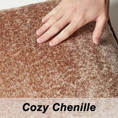 Pack of 4 Chenille Pillow Covers 20x20 Inch Soft Boho Decorative Pillowcases for Bed Living Room