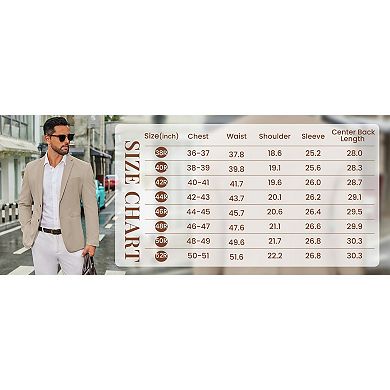 COOFANDY Men' Casual Regular Fit Blazer Jacket Two Button Suit Jackets Lightweight Sport Coat