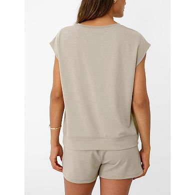 Women 2 Piece Sets Summer Short Sleeve Shirts High Waisted Shorts with Pockets Lounge Matching Set