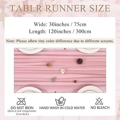 Chiffon Table Runner Sheer Boho Fabric for Wedding & Party Decor
