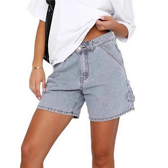 Women Denim Y2K Shorts Jorts Baggy Jeans High Waisted Short Pants Streetwear