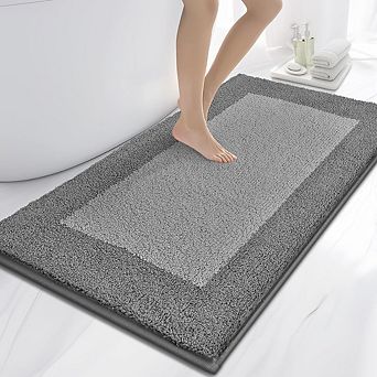 Absorbent Non-Slip Bath Rug, Machine Washable, Quick-Dry Bathroom Mat