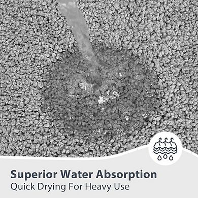 Absorbent Non-Slip Bath Rug, Machine Washable, Quick-Dry Bathroom Mat