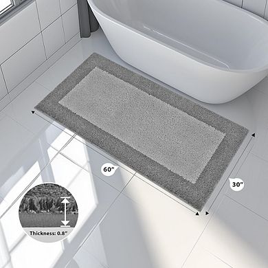 Absorbent Non-Slip Bath Rug, Machine Washable, Quick-Dry Bathroom Mat