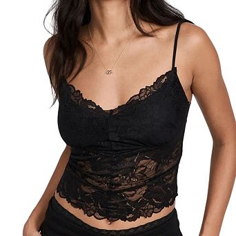 Women Lace Slim Fit Camisole Mesh See Through Sleeveless Tank Top Going Out Top