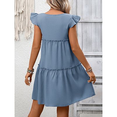 mini dresses halter Trendy, Chic Women's Clothing Boutique Fore Collection White/Red Striped Dress for Women, Polyester, Size L Lane 201 plus a back neck La Femme Evening Dress Size:US size 6 baby shower outfit