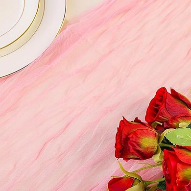 Cheesecloth Table Runner, Boho Gauze Fabric, Rustic Decor for Wedding & Party