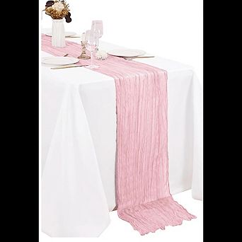 Cheesecloth Table Runner Boho Gauze, Rustic Wedding & Party Decor