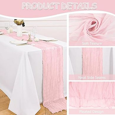 Cheesecloth Table Runner Boho Gauze, Rustic Wedding & Party Decor