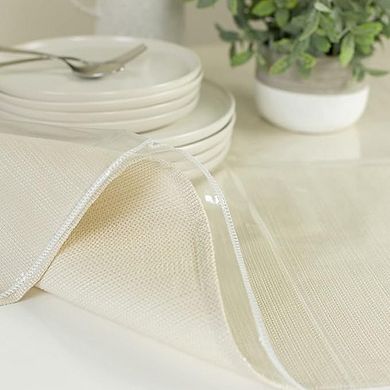 Clear Vinyl Tablecloth Waterproof Oil-Proof Wipeable Rectangular Cover